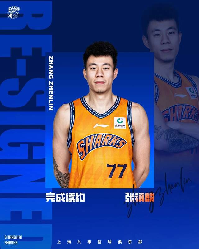 上海男篮官宣！张镇麟领衔6核心续约，4位小将上调一队，4人离队